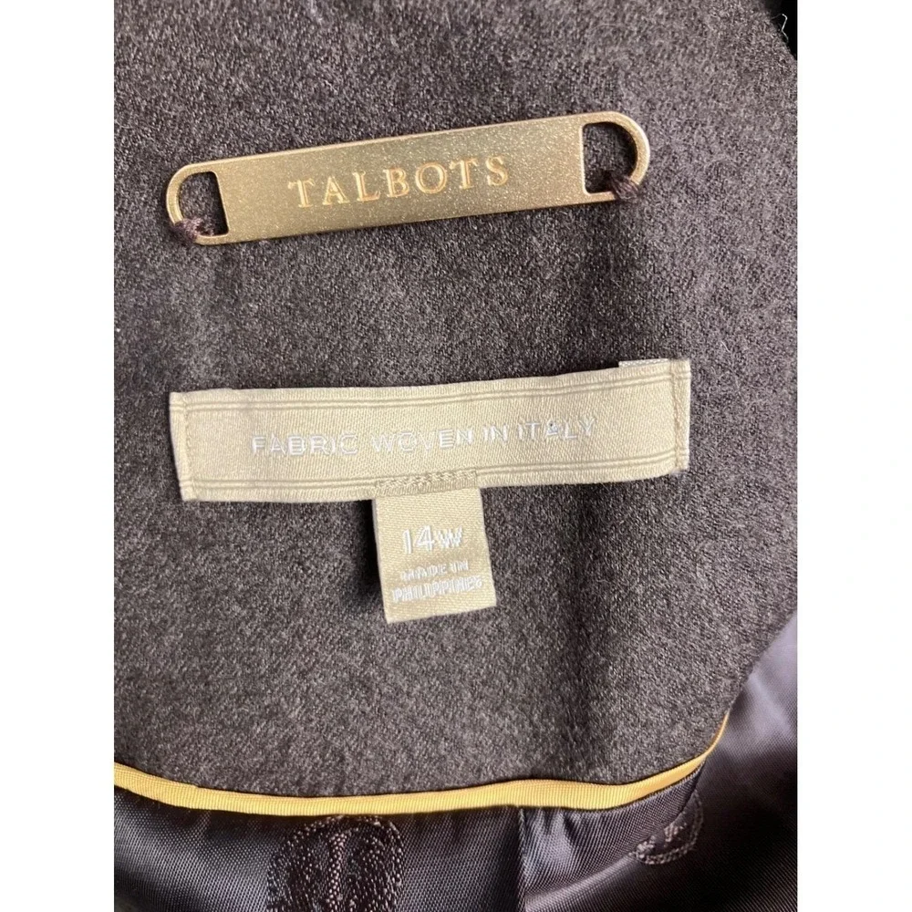Talbots‎ Mocha Brown Wool Blend Blazer Jacket 